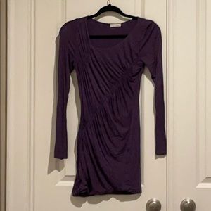 Tight purple mini dress